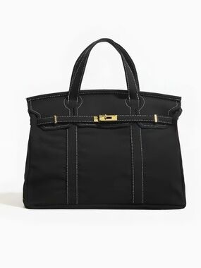 Boatkin Canvas Tote Bag in Black